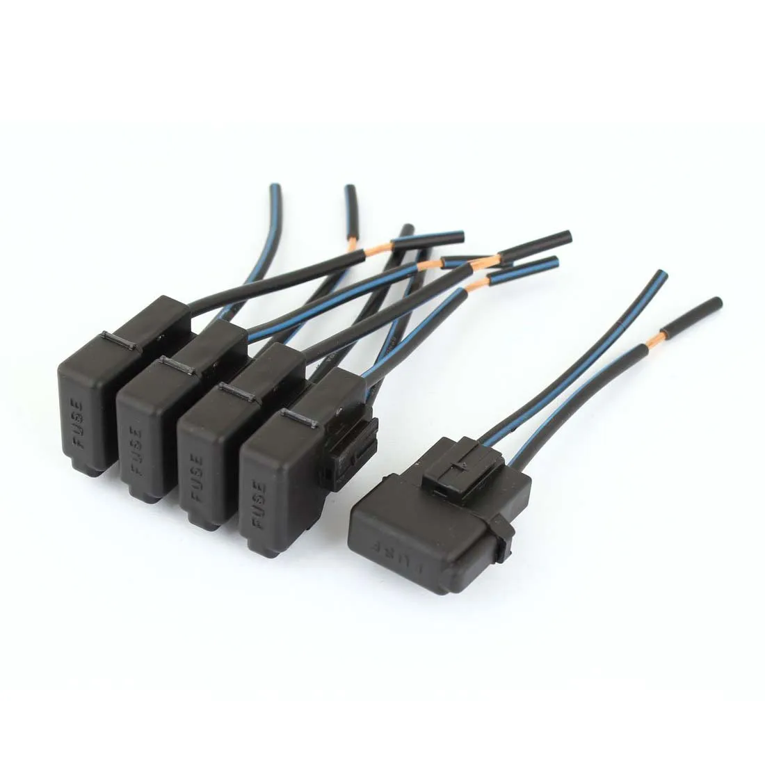 5PCS Car Automotive Audio Inline ATC Blade Inline Fuse Holder Black DC