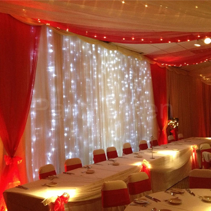 

6M*3M 600Led Curtain Fairy String Light Led Icicle Waterfall Lighting Holiday Lights Party Christmas Wedding Decoration 110/220V