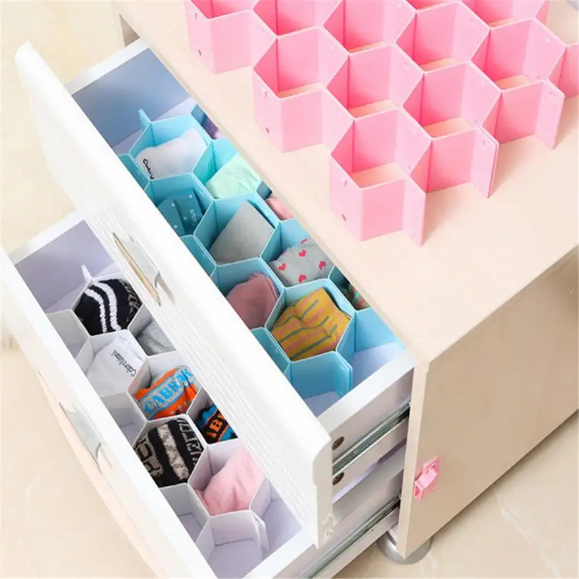 

DRAWER CLAPBOARD PLASTIC PARTITION CLOSET DIVIDER CABINET ORGANISER HONEYCOMB