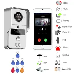 WI-FI беспроводной видео домофон ночь версии мини-камеры видеодомофон Поддержка IOS и Andorid APP Управление умный дом Бесплатная доставка