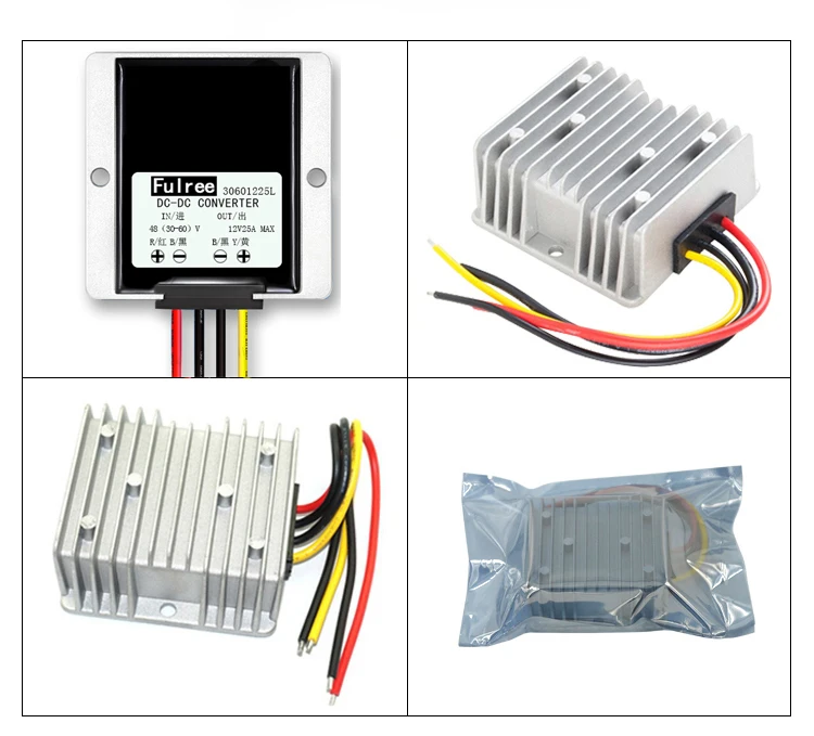 48 В до 12 В 10A 15A 20A 25A DC-DC автомобильный преобразователь питания DIY 48VDC до 12VDC понижающий модуль питания водонепроницаемый