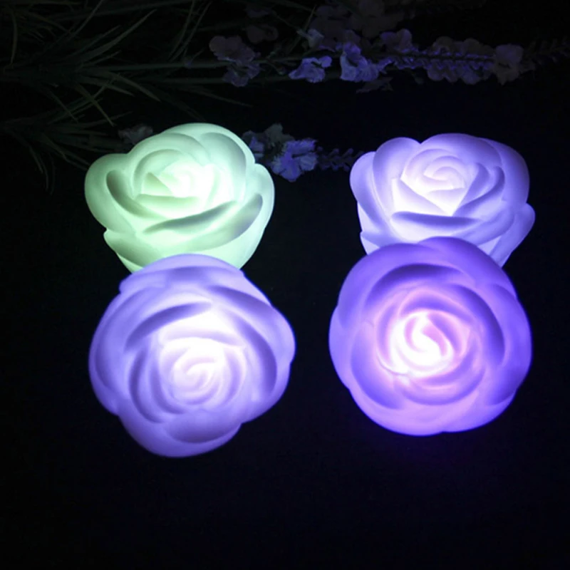 Baby Night Light LED Rose Shape Lamp Light Baby Nursery Flower Lamp Great For Children Gift Bedroom Decor Led Night Lamps (7)