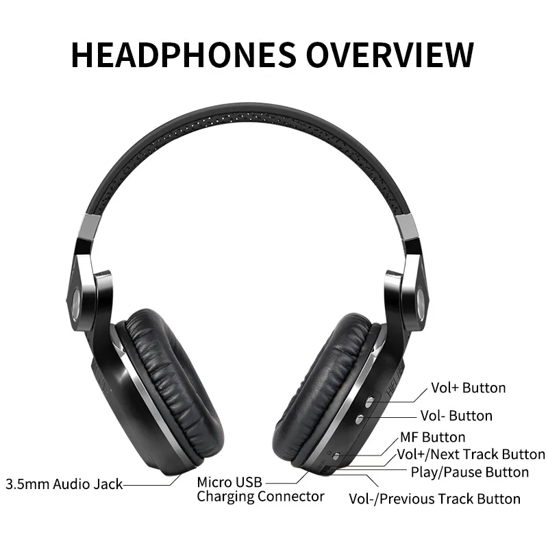Bluedio T2S(Shooting Brake) Bluetooth stereo headphones wireless headphones Bluetooth 4.1 headset  headphones