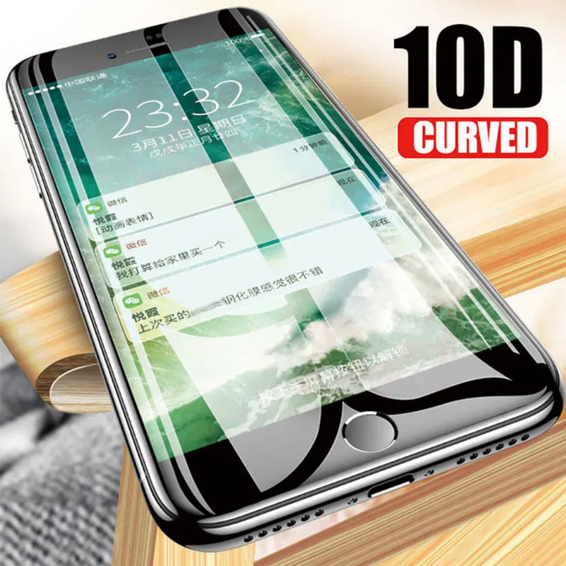 Купить 10D Full Glue Tempered Glass For iPhone 8 Plus Screen Protector Iphone 7 6 7plus 6plus Protective Glas Iphon 8plus Film  Мобильные | Phone Screen Protectors (4000026848443)