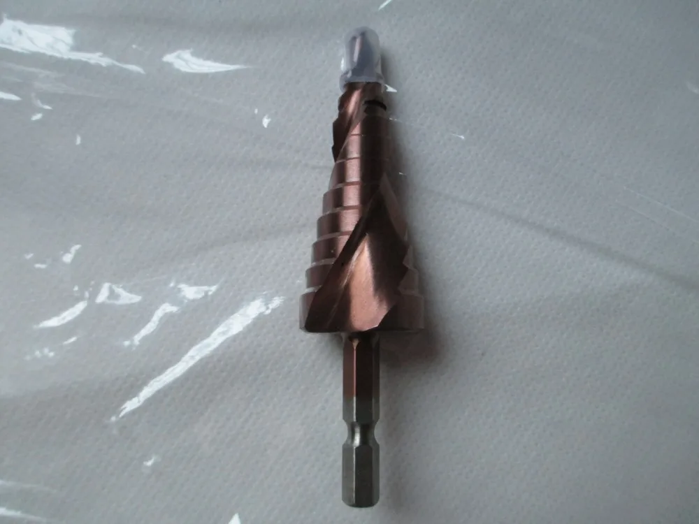  Fixmee New HSS-Co/M35 Spiral Groove Hex Shank Step Drill Bits Steel Cutting Drilling Metal Hole Saw