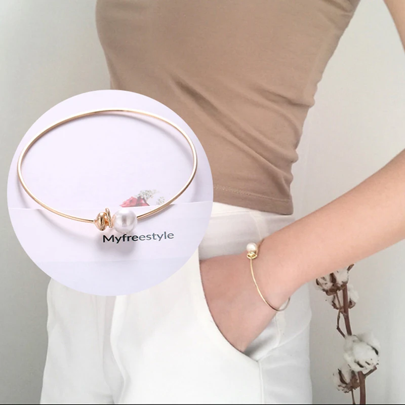 

Women's Bracelet Delicate Temperament simple pearl adjustable bracelet female daily wild Ladies Watch Decorative Bracelet women
