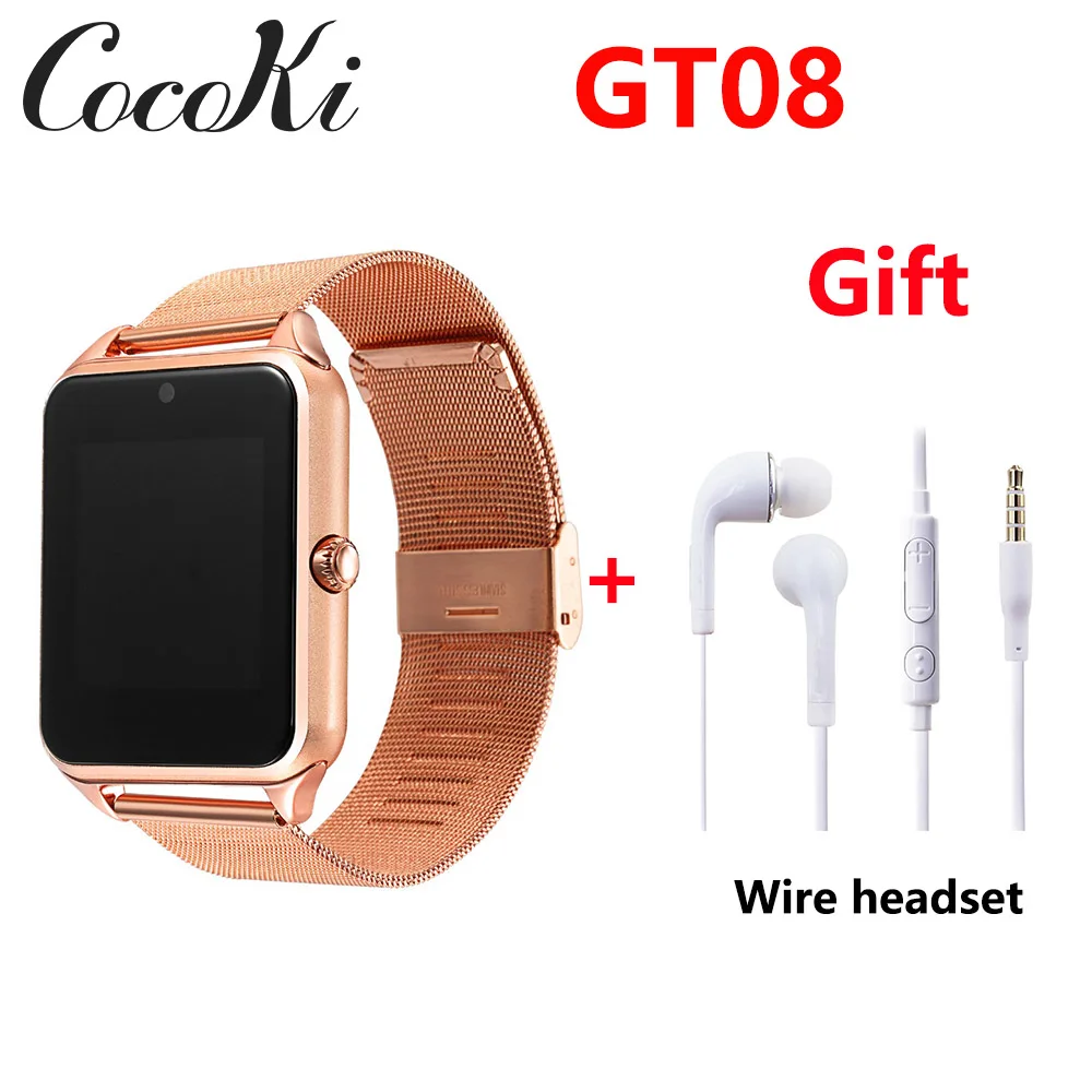 Смарт часы GT08 Z60 металлический ремешок Bluetooth наручные Smartwatch Поддержка Sim карты