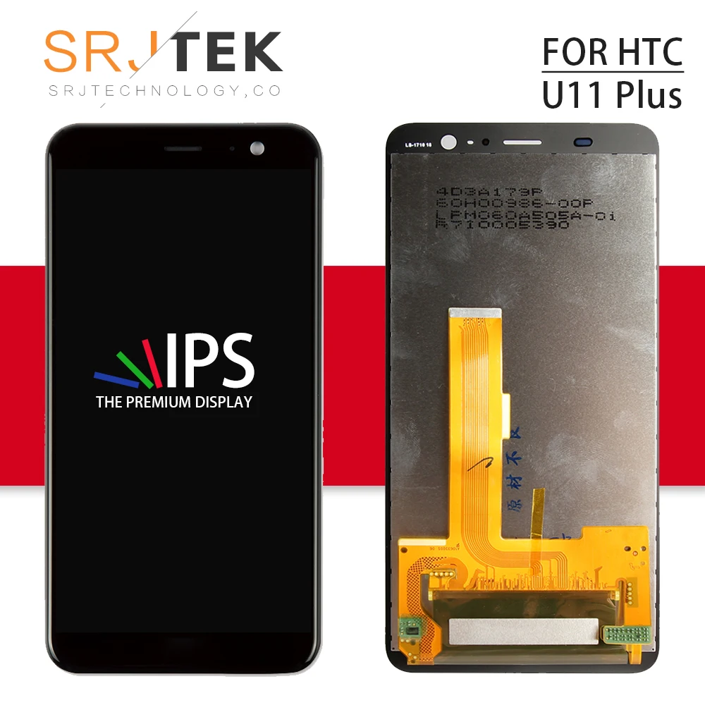 

Srjtek For HTC U11 PLUS LCD Touch Screen Digitizer Sensor Glass Assembly 6'' With Frame For HTC U11+ Plus Display touch Screen