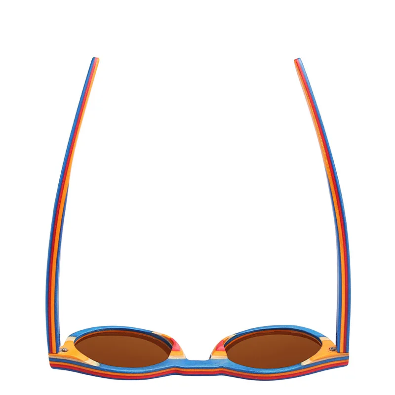 Поляризационные деревянные солнцезащитные очки для детей, подходящая по цвету оправа для девочек, солнцезащитные очки для мальчиков