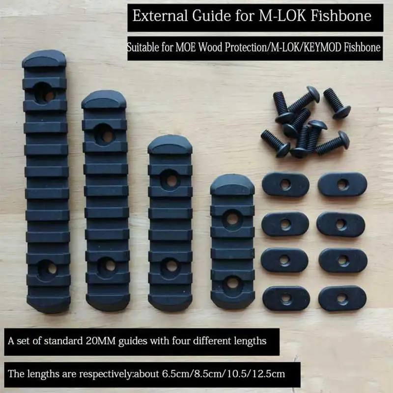 4 шт. тактический страйкбол полимер Пикатинни рельс для стрельбы Пейнтбол МО защита рук лазерный прицел охотничий аксессуар