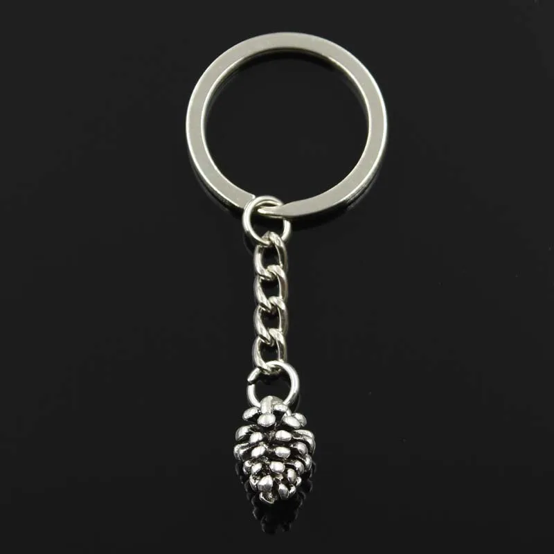 

Fashion Keychain 19x12x11mm pine cone Pendants DIY Men Jewelry Car Key Chain Ring Holder Souvenir For Gift
