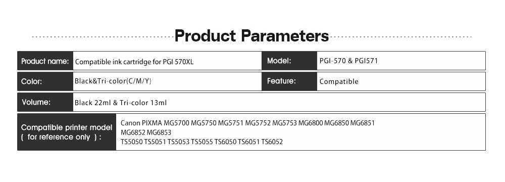 Совместим с Canon PGI 570 CLI 571 PGI570 чернильный картридж XL для Canon Pixma MG5751 MG5752 MG6850 MG7750 MG6853 MG7753 TS5050