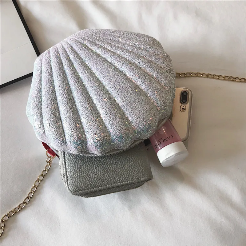 Fashion Female Bling Bling Shell Clutch Bags Chains Pearl Handbags For Women Sequin Small Shoulder Bags Diamonds Evening bags Fashion Female Bling Bling Shell Clutch Bags Chains Pearl Handbags For Women Sequin Small Shoulder Bags Diamonds Evening bags
