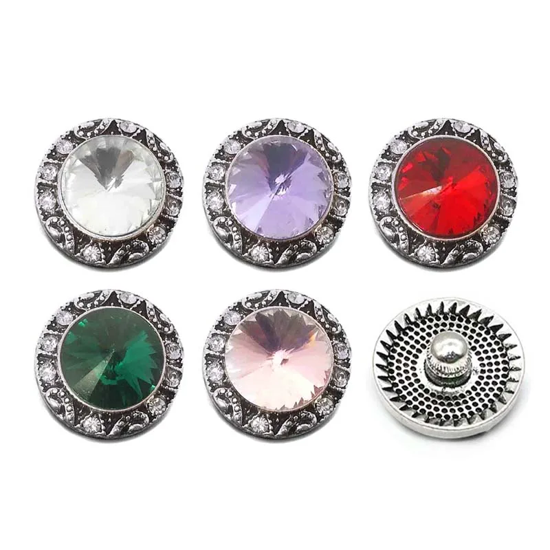 

Wholesale Hot sale metal Rhinestone Snap Buttons 094 Diy Jewelry fit 18mm Snap button Necklaces/Bracelets for women