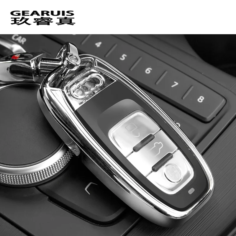 Стайлинг автомобиля чехол для ключей из ТПУ Декоративные Чехлы Audi A4 A6 A7 A5 Q3 Q5 Q7 S5