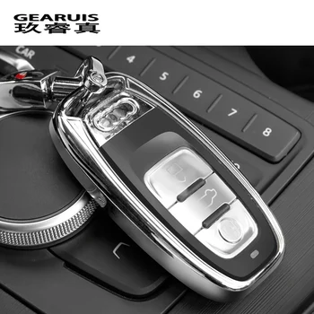 

Car styling TPU Key Cover Key Case Shell keychain key ring Covers decorative For Audi A4 A6 A7 A5 Q3 Q5 Q7 S5 auto Accessories
