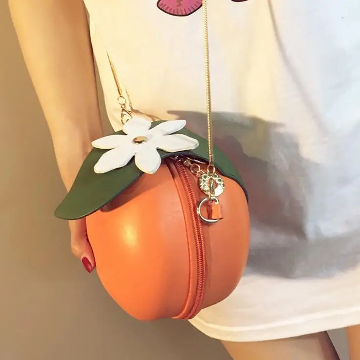 

bags for women 2019 luxury box handbags women shoulder bags mini designer summer beach orange shape appliques small chains bag