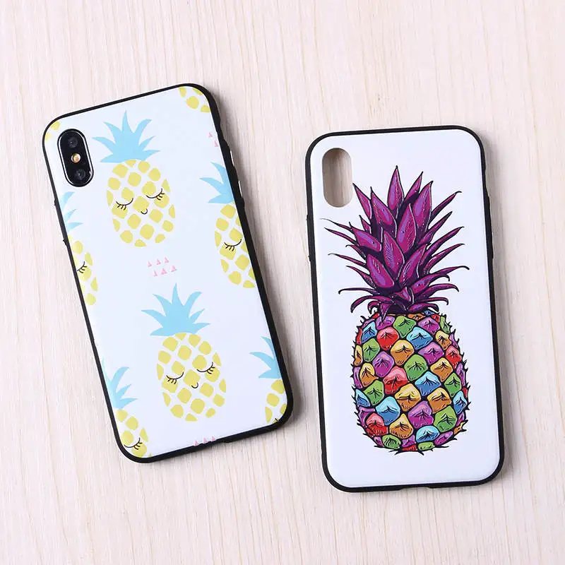 

2019 New Fruit Series For Iphone 6 6S 7 8plus X Xs Xr Xsmax Embossed Button All-Inclusive Anti-Fall Phone Case