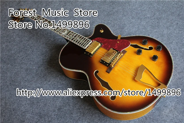 Best price at $342 Cheap High Quality Vintage Sunburst L5 Guitars China Hollow Body Guitar With The Life Of Tree For Sale
