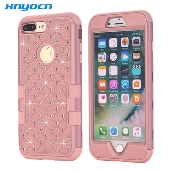 

For Apple iPhone 7 / 7 Plus Case,WeFor Nice Colorful Silicone 3 in 1 Hard Cover For iPhone7 / 7Plus