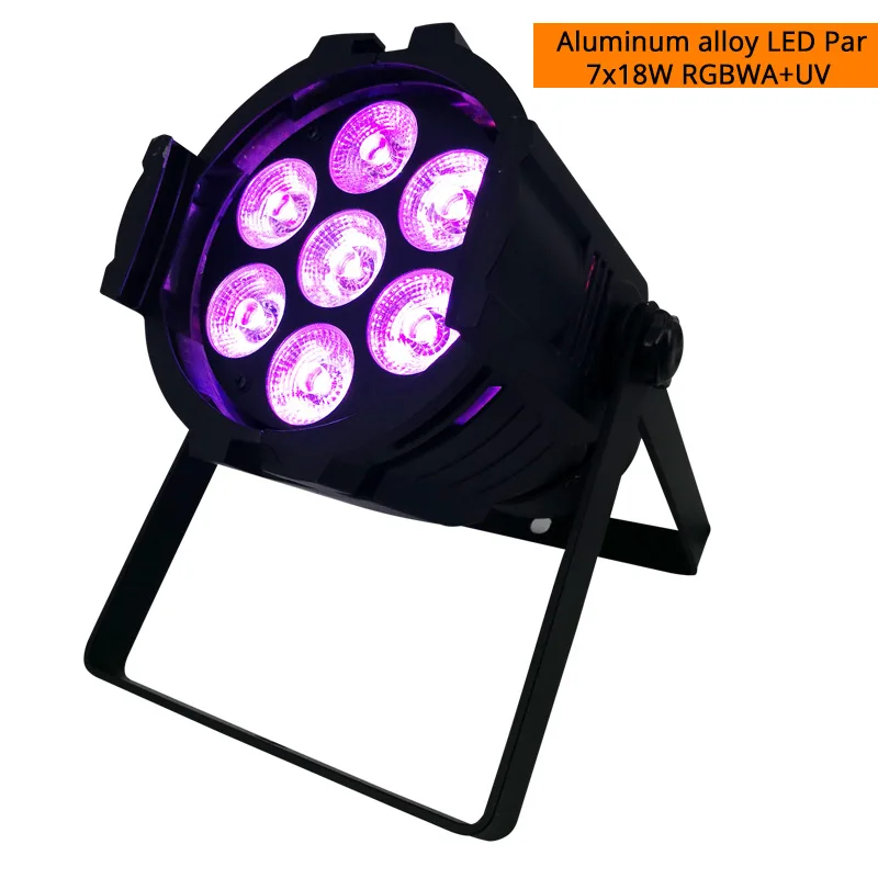 Светодиодный светильник Par 7x18 Вт из алюминия RGBWA+ УФ dmx сценический светильник, Профессиональный светильник для дома, развлекательная лампа - Цвет: LED Aluminum 7x18W