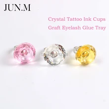 Продукт 10 шт. кристалл татуировки Чернила чашки Полупостоянный макияж бровей микроблейдинг пигмент кольцо чашки для татуировки Поставщик