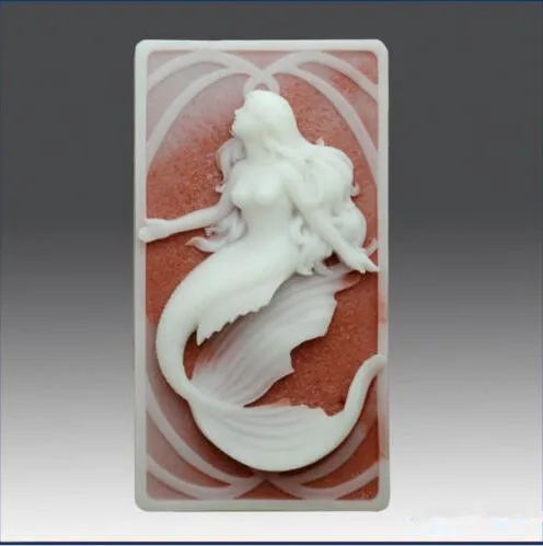 

3D Silicone Soap/Candle Mold - Girl Mold Mermaid silicone soap Mold handmade soap making mermaids aroma stone moulds soaps mould