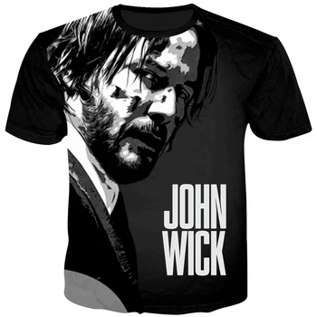 Cloudstyle 2020 Summer John Wick 3D Printed T-shirt Men Short Sleeves tshirt Keanu Reeves Cool Movie T Shirt Male Streetwear 5XL john reeves the rothschilds