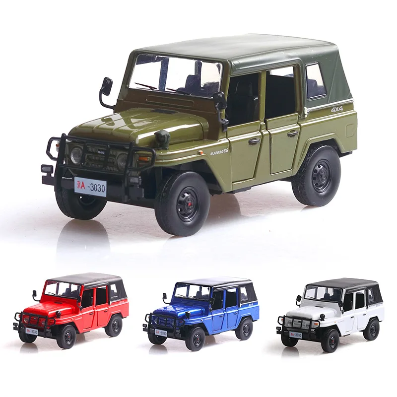 

1:28 Beijing Jeep Sound and light belt pull-back vehicle simulation alloy car model crafts decoration collection toy tools gift