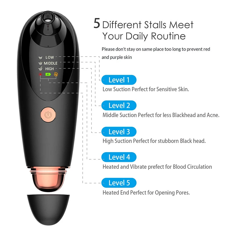 Limpeza dos Poros Sucção de Vácuo Removedor de Cravo Rosto Cravo Nariz Blackhead Remover Acne Pimple Ponto Preto Mais Limpo Vácuo 12 Removedor de cravo quente rosto profundo limpador