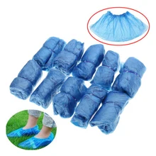100 pcs/lot couvre-chaussures jetables hôpital couvre-chaussures en plastique pluie imperméable couvre-chaussures bottes Kits de soins de chaussures livraison directe(China)