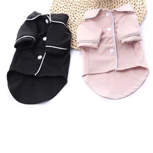 Модные однотонные пижамы во французском стиле для собак; удобная и дышащая одежда для домашних животных; весенне-осенняя куртка для собак; комбинезоны