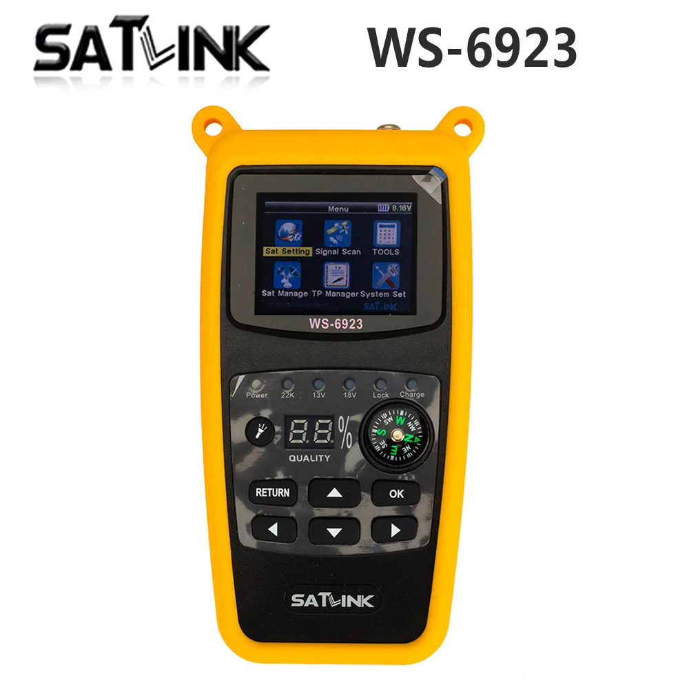 

Original Satlink WS-6923 with 2.1 inch LCD DVB-S FTA C&KU Band Digital Satellite finder satellite meter ws 6923 free shipping