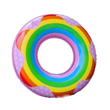 60/70/80/90 см голубого и розового цвета радуги для взрослых надувной плавающий круг детский бассейн плавать вода Для летних вечеринок игрушки надувной матрац, HA011