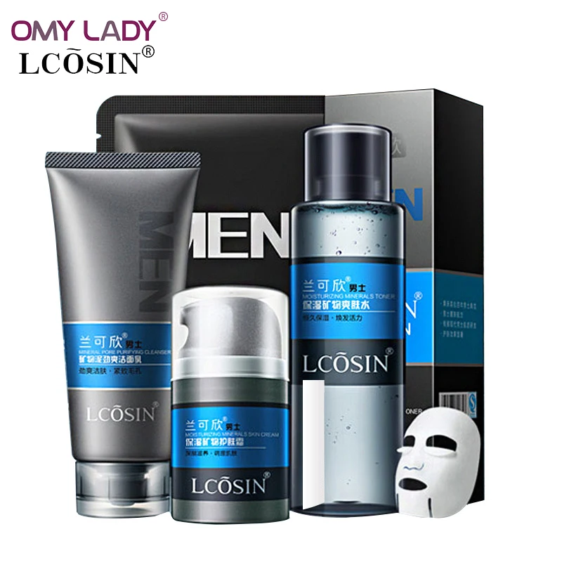 Buy Men's skin care set Clean Toner,Lotion,Sleep Mask