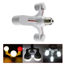 3 в 1 E27 к E27 адаптер основы лампы светодиодные лампы держатель конвертер гнездо Сплиттер Белый для фотостудии HQ