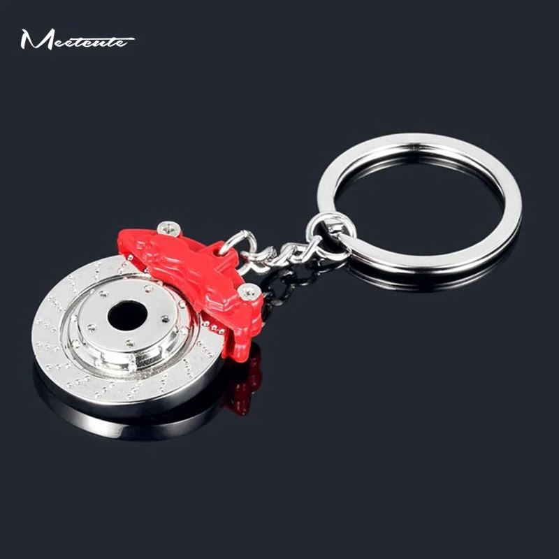 Meetcute 5pcs Wholesale Metal Auto Parts Disc Brake Keychain Calipers