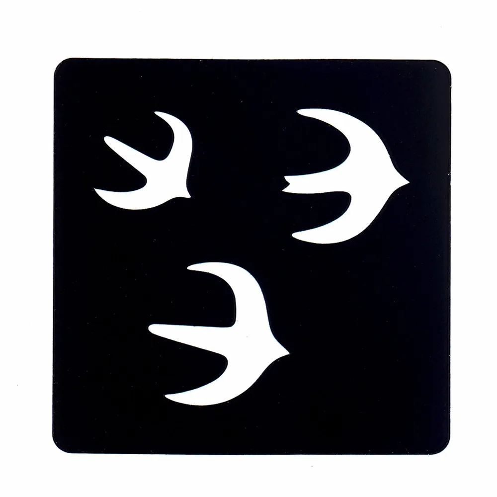 1 Piece Women Makeup Body Henna Tattoo Stencil Art Painting Swallow Birds Design Waterproof Henna Tattoo Stencil Paste Paper G77