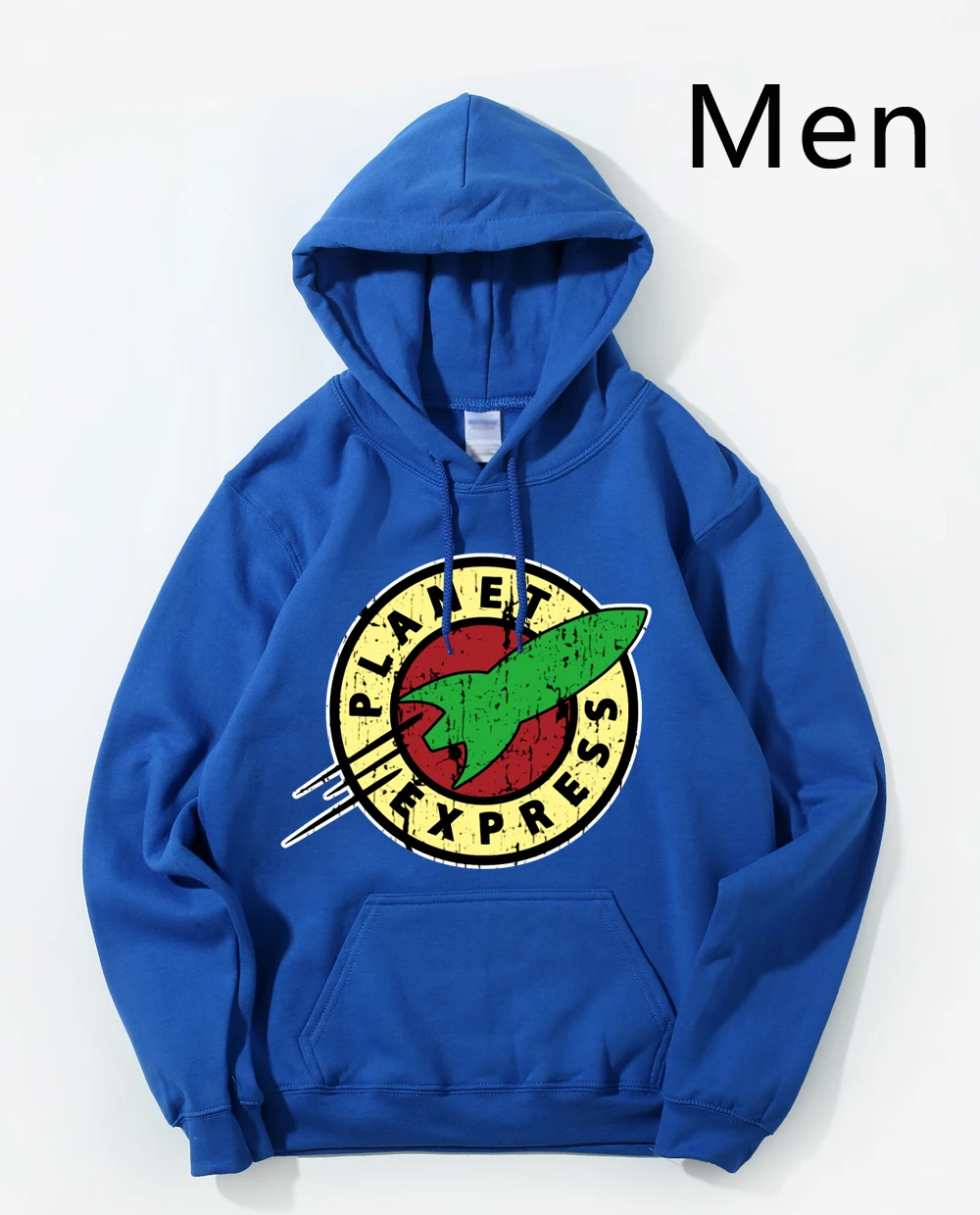 Planet Express Hoodie Men Cartoon Hooded Sweatshirt Cool Hoodies Sweatshirt Men Winter Spring Fleece Hipster Streetwear - Цвет: Blue