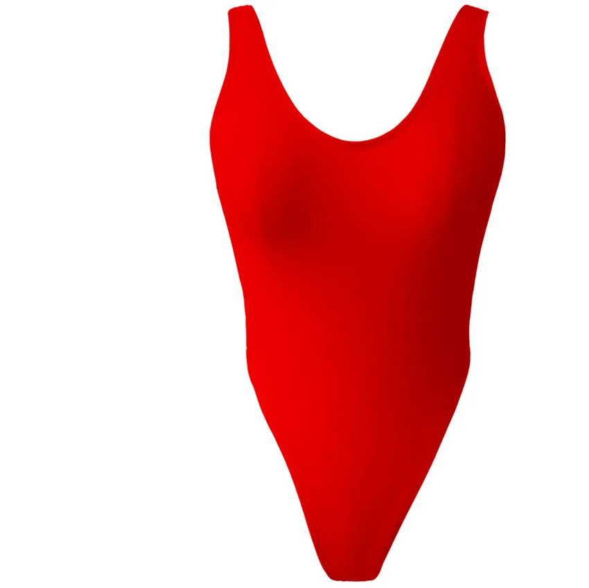 Bkning, сексуальный купальник, женский, сдельный купальник, Одноцветный, монокини, стринги, купальник для женщин, боди,, стринги, купальники - Цвет: Red