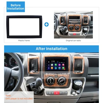 

Harfey 2DIN Refitting Trim kit Car Stereo Plate Radio Fascia Panel for FIAT DUCATO 2006-2016 LOW-END Auto Stereo Dashboard frame