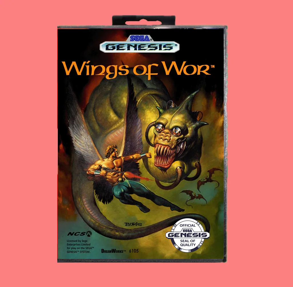 

Wings of wor 16 Bit MD Game card with Retail Box For Sega Genesis & Mega Drive