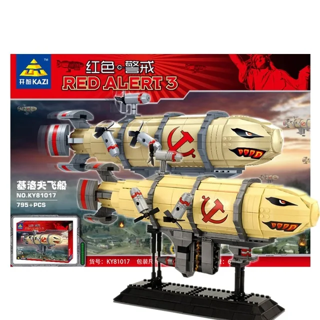 

Enlighten Toys 81017 Games Red Alert Kirov Airship Kids Model Toys Building Blocks Brick Educational Toys compatiable with gift