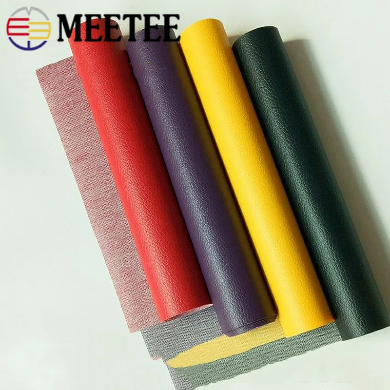 Meetee 50x137 см 0 5 мм толщиной самоклеящаяся ПУ синтетическая кожа факс ткань для