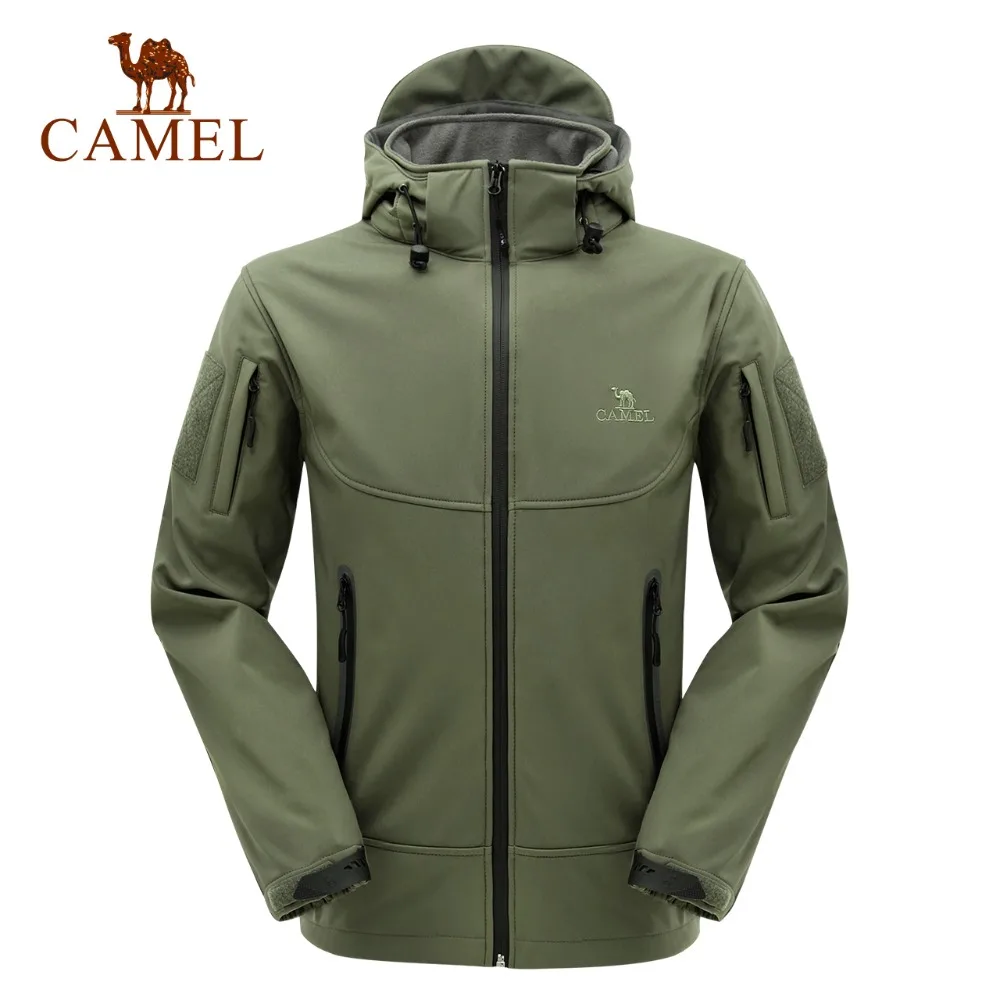 CAMEL Наружная Мужская Флисовая Куртка из полиэстера для кемпинга походов