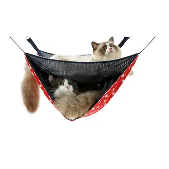

Double Layer Cat Hammock Summer Winter Hanging Beds Pet Supplies Mat Soft Kitten Swing Hamster Rabbit Cage Bed Load Bearing 15kg