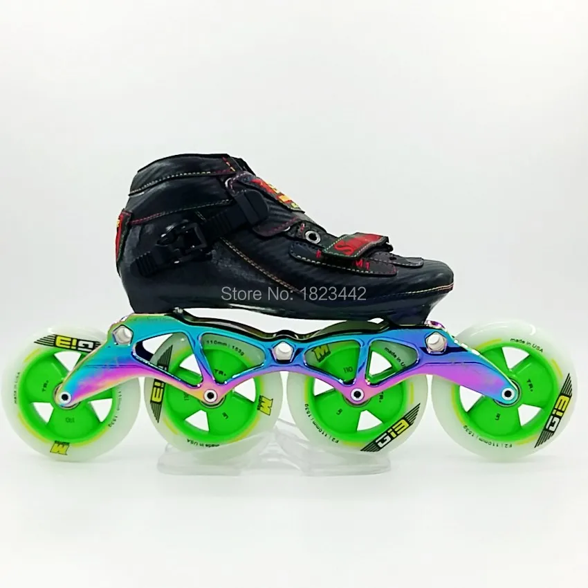Симмонс М1 углеродного волокна американский скоростному бегу на коньках обувь для взрослых детская игра специальные гоночные ботинки ПДК мотор колеса красочные рамки
