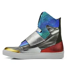 Модные летние европейские и американские высокие, чтобы помочь мужская обувь высокие, чтобы помочь обувь мужские кожаные сапоги кожаная мужская обувь