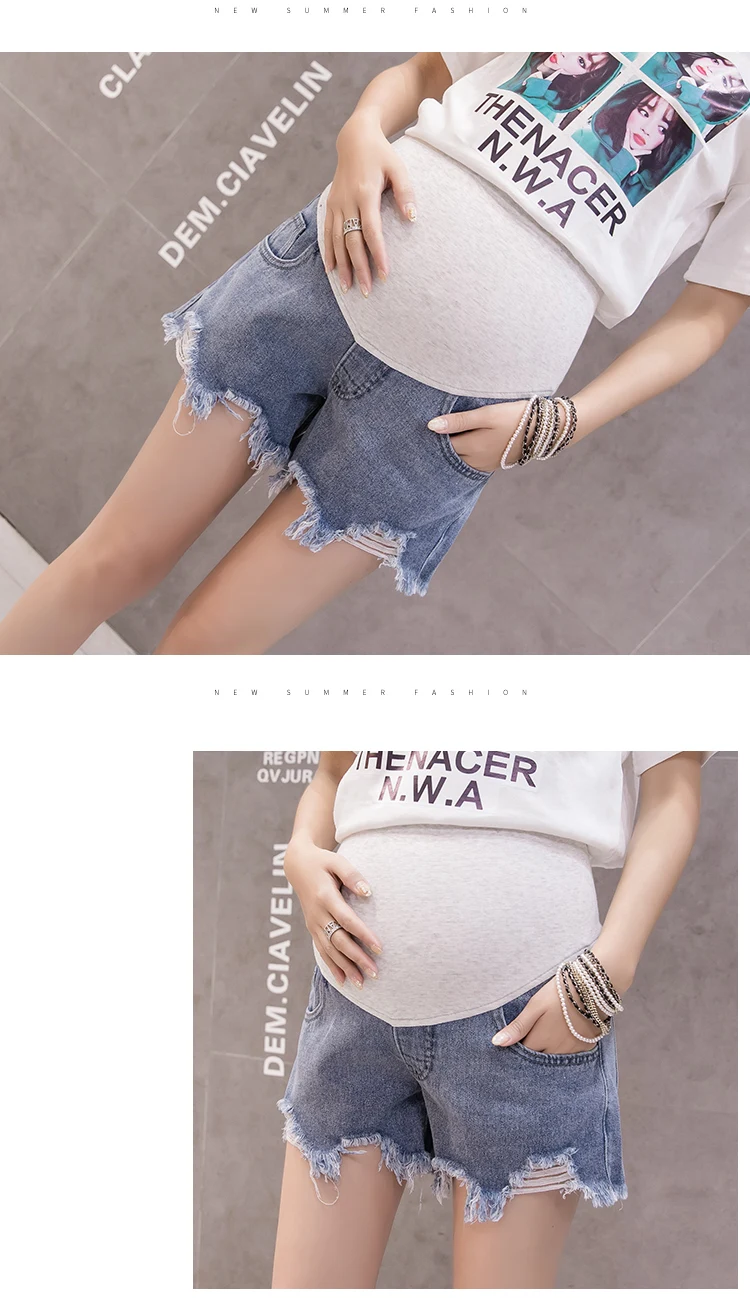 HziriP модные хлопковые высококачественные джинсовые шорты для беременных с неправильной беременностью шорты для беременных