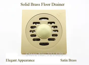 

Free shipping solid brass automatic sealed floor drain anti-odor drain deodorization ground drainer odor-proof drain FD010